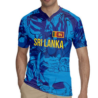 Custom Sri Lanka Cricket Royal Blue Warrior Rugby Jersey