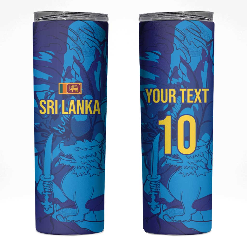 Custom Sri Lanka Cricket Royal Blue Warrior Skinny Tumbler