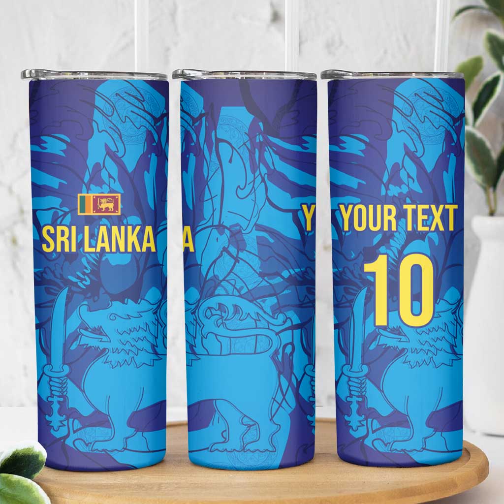 Custom Sri Lanka Cricket Royal Blue Warrior Skinny Tumbler