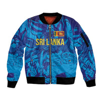 Custom Sri Lanka Cricket Royal Blue Warrior Sleeve Zip Bomber Jacket