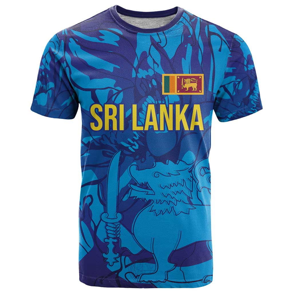 Custom Sri Lanka Cricket Royal Blue Warrior T Shirt