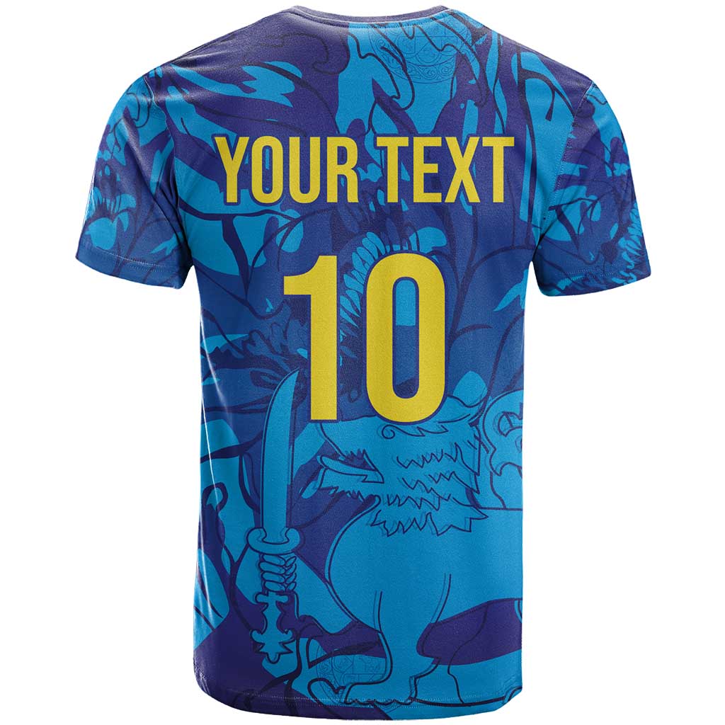 Custom Sri Lanka Cricket Royal Blue Warrior T Shirt