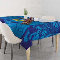 Custom Sri Lanka Cricket Royal Blue Warrior Tablecloth