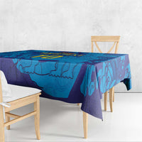 Custom Sri Lanka Cricket Royal Blue Warrior Tablecloth