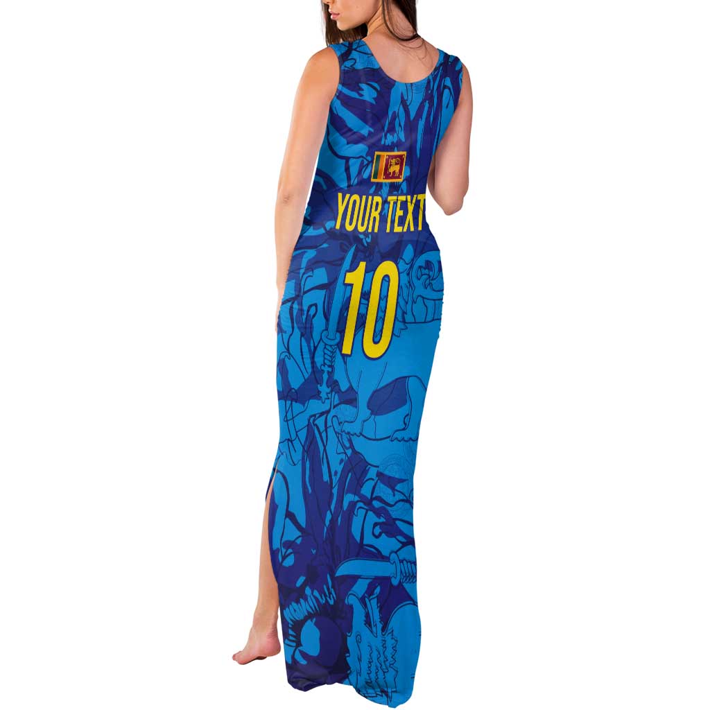 Custom Sri Lanka Cricket Royal Blue Warrior Tank Maxi Dress