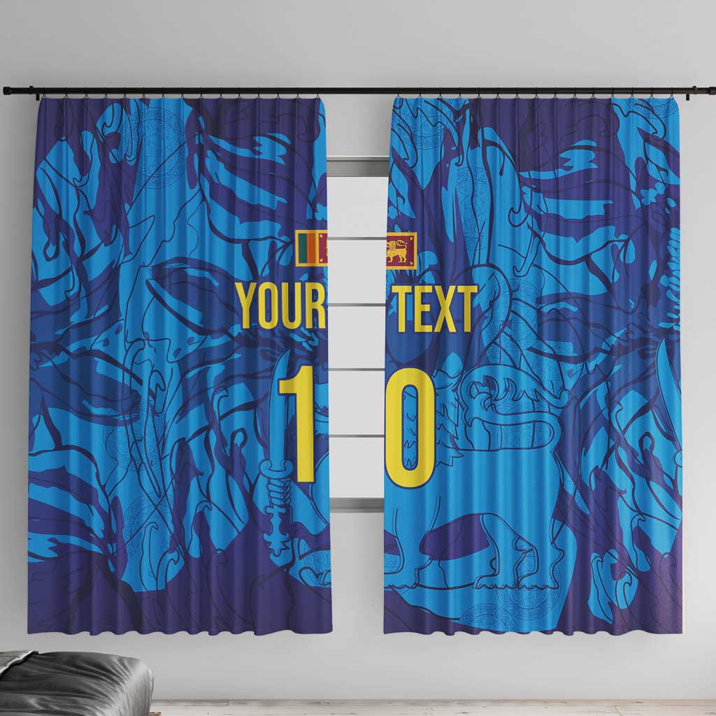 Custom Sri Lanka Cricket Royal Blue Warrior Window Curtain