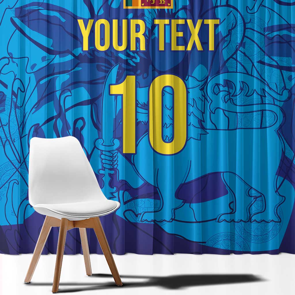 Custom Sri Lanka Cricket Royal Blue Warrior Window Curtain