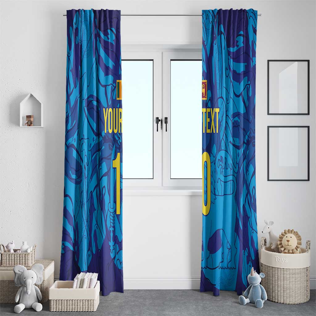 Custom Sri Lanka Cricket Royal Blue Warrior Window Curtain
