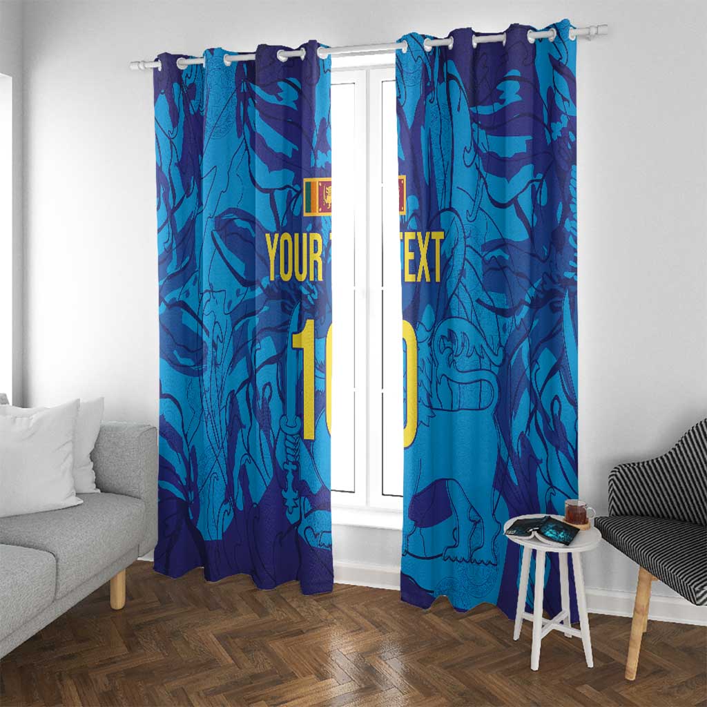 Custom Sri Lanka Cricket Royal Blue Warrior Window Curtain