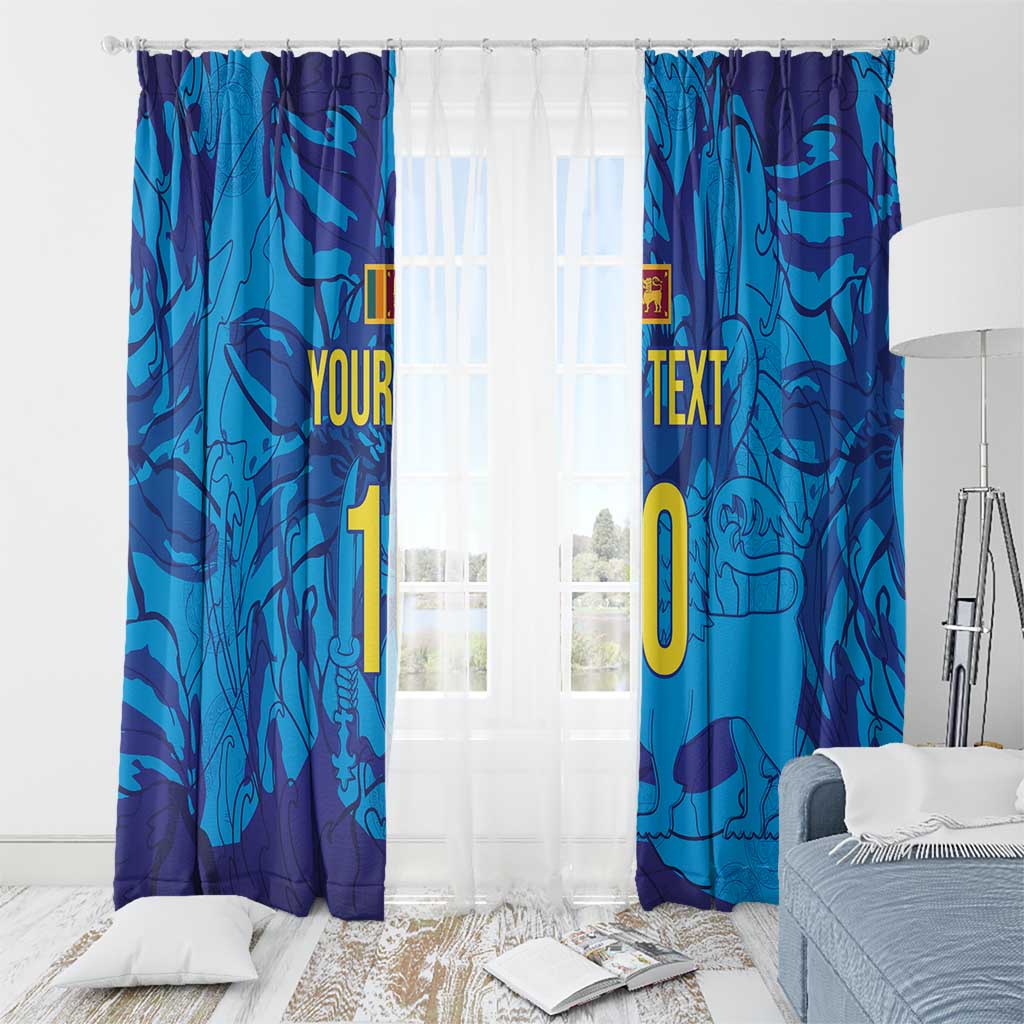 Custom Sri Lanka Cricket Royal Blue Warrior Window Curtain