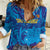 Custom Sri Lanka Cricket Royal Blue Warrior Women Casual Shirt