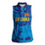 Custom Sri Lanka Cricket Royal Blue Warrior Women Sleeveless Polo Shirt