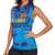 Custom Sri Lanka Cricket Royal Blue Warrior Women Sleeveless Polo Shirt