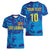 Custom Sri Lanka Cricket Royal Blue Warrior Women V-Neck T-Shirt