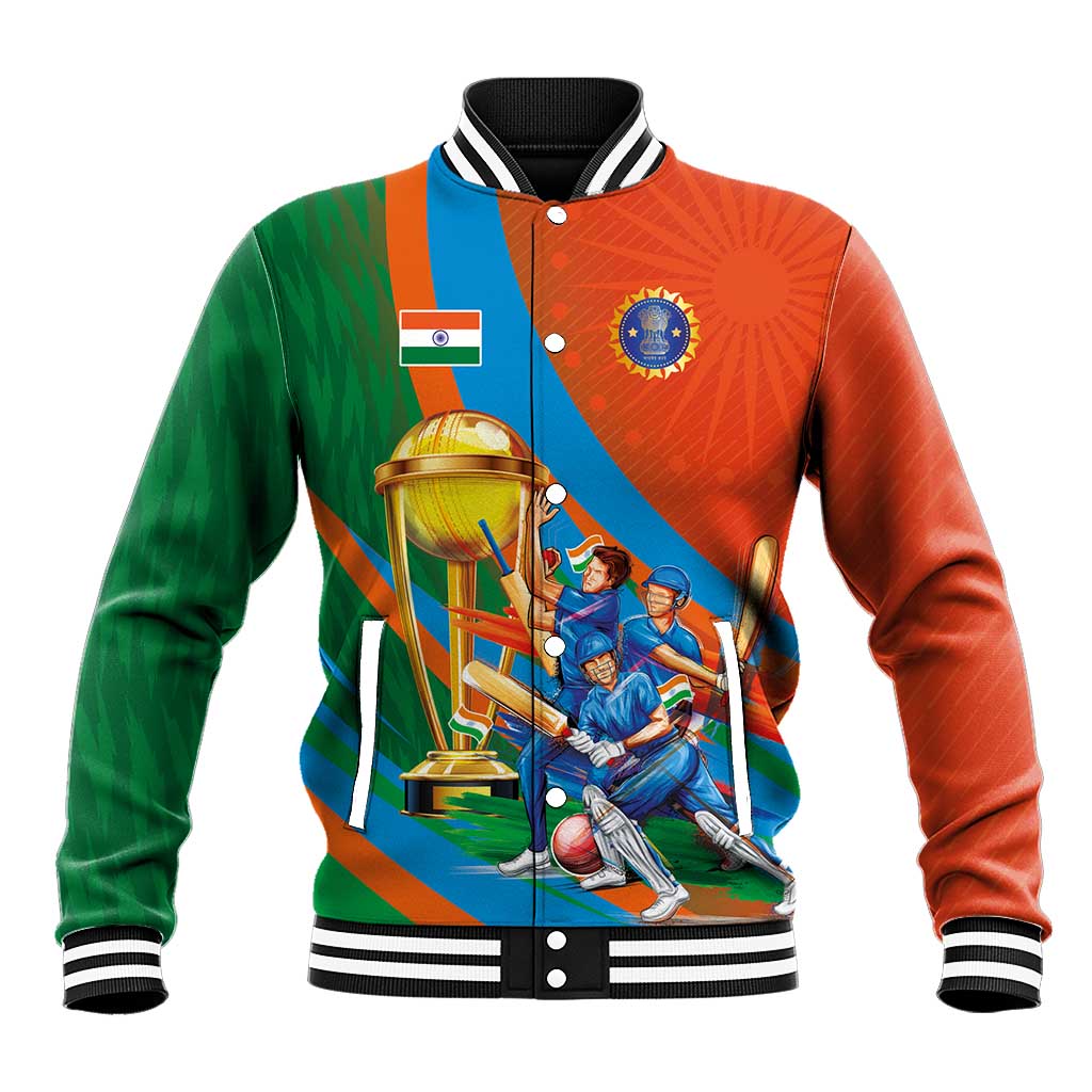 Indian Cricket Men in Blue The Champion 2025 Baseball Jacket