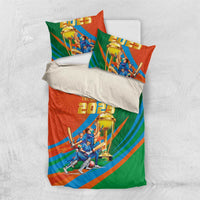 Indian Cricket Men in Blue The Champion 2025 Bedding Set