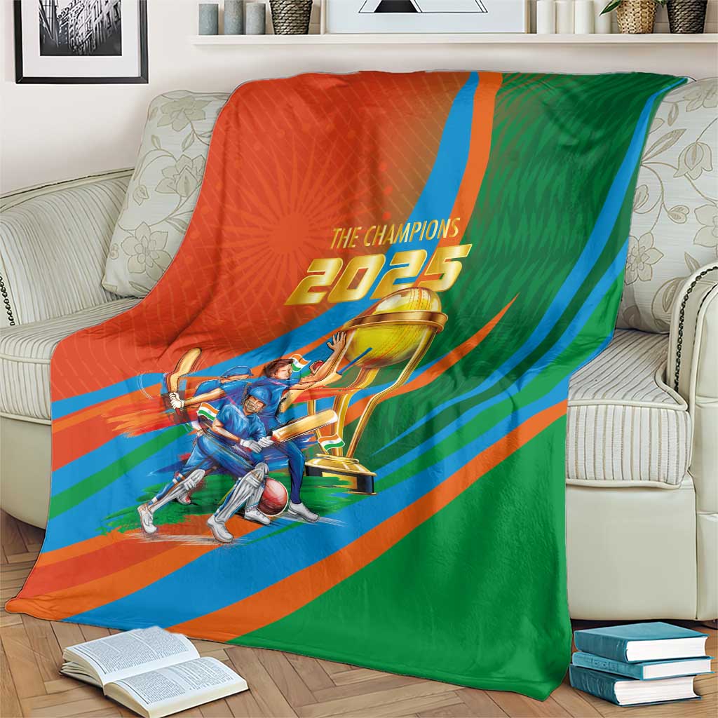 Indian Cricket Men in Blue The Champion 2025 Blanket
