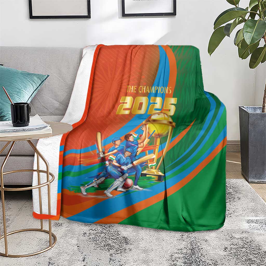Indian Cricket Men in Blue The Champion 2025 Blanket