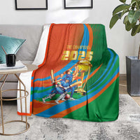 Indian Cricket Men in Blue The Champion 2025 Blanket