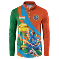 Indian Cricket Men in Blue The Champion 2025 Button Sweatshirt
