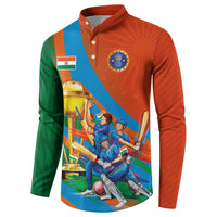 Indian Cricket Men in Blue The Champion 2025 Button Sweatshirt