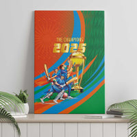 Indian Cricket Men in Blue The Champion 2025 Canvas Wall Art