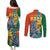 Indian Cricket Men in Blue The Champion 2025 Couples Matching Puletasi and Long Sleeve Button Shirt
