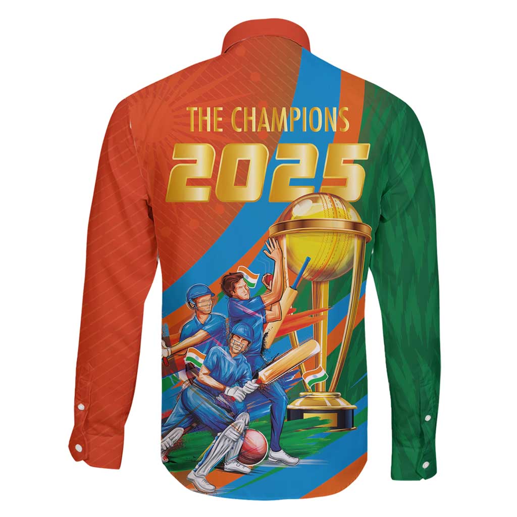 Indian Cricket Men in Blue The Champion 2025 Family Matching Long Sleeve Bodycon Dress and Hawaiian Shirt