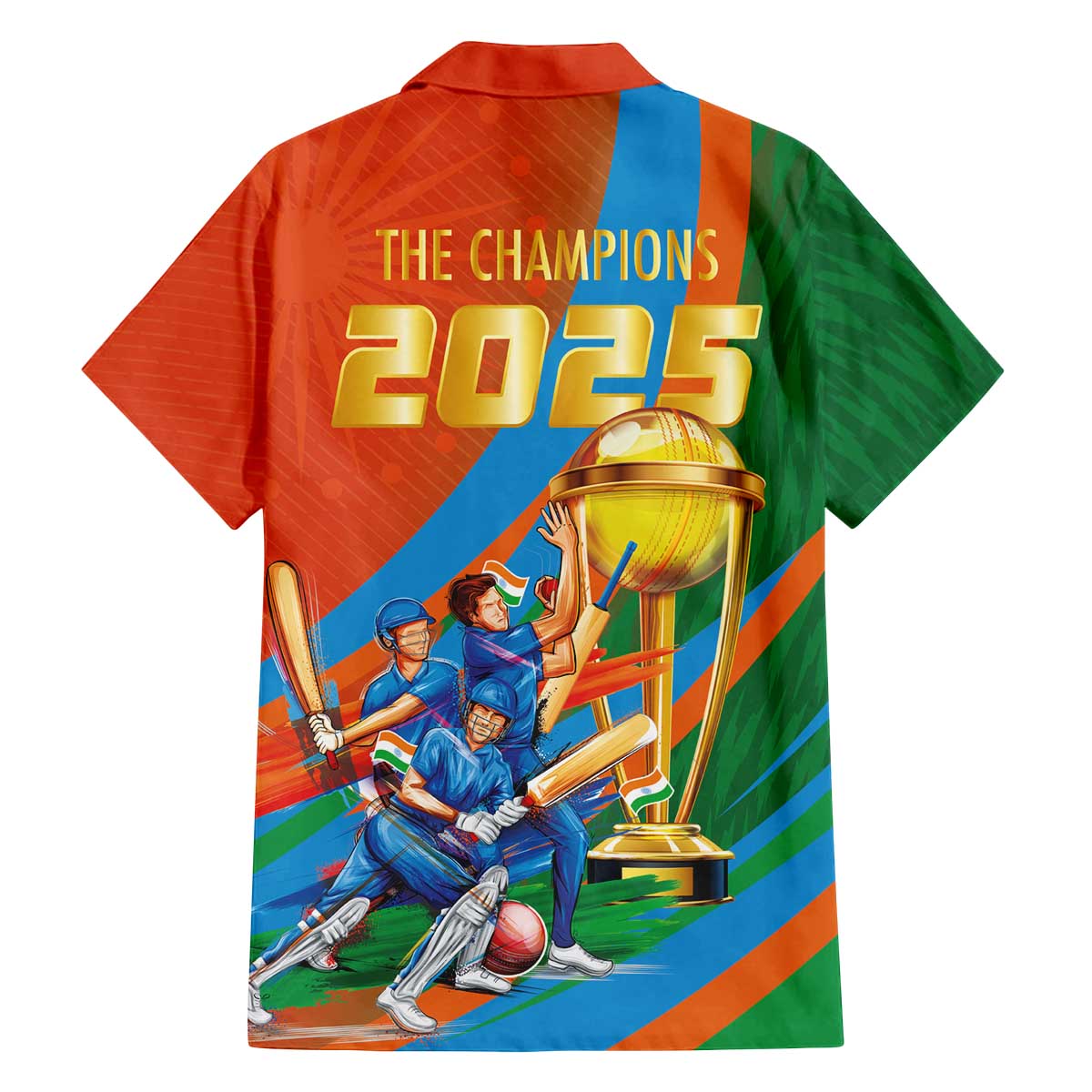 Indian Cricket Men in Blue The Champion 2025 Family Matching Off The Shoulder Long Sleeve Dress and Hawaiian Shirt