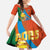 Indian Cricket Men in Blue The Champion 2025 Family Matching Off Shoulder Maxi Dress and Hawaiian Shirt