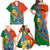 Indian Cricket Men in Blue The Champion 2025 Family Matching Off Shoulder Maxi Dress and Hawaiian Shirt