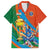 Indian Cricket Men in Blue The Champion 2025 Family Matching Off Shoulder Maxi Dress and Hawaiian Shirt