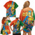 Indian Cricket Men in Blue The Champion 2025 Family Matching Off Shoulder Short Dress and Hawaiian Shirt
