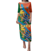 Indian Cricket Men in Blue The Champion 2025 Family Matching Puletasi and Hawaiian Shirt