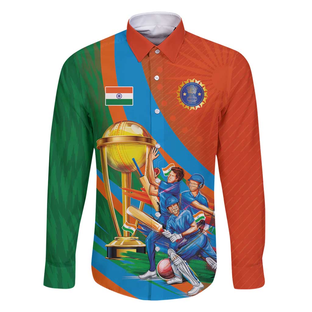 Indian Cricket Men in Blue The Champion 2025 Family Matching Tank Maxi Dress and Hawaiian Shirt