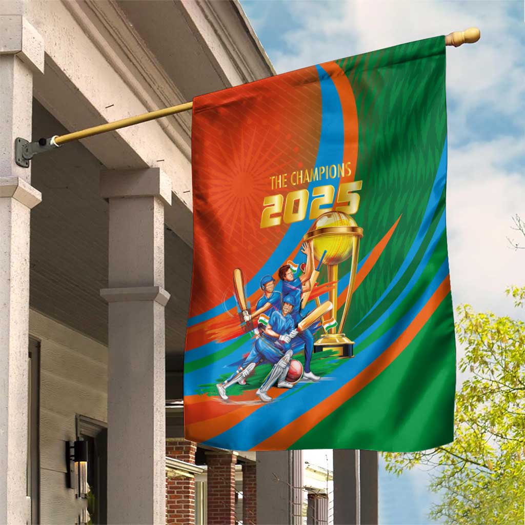 Indian Cricket Men in Blue The Champion 2025 Garden Flag