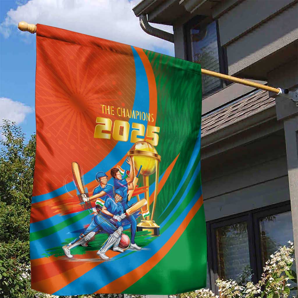 Indian Cricket Men in Blue The Champion 2025 Garden Flag