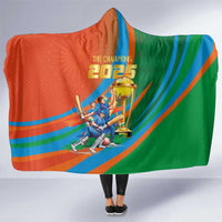 Indian Cricket Men in Blue The Champion 2025 Hooded Blanket
