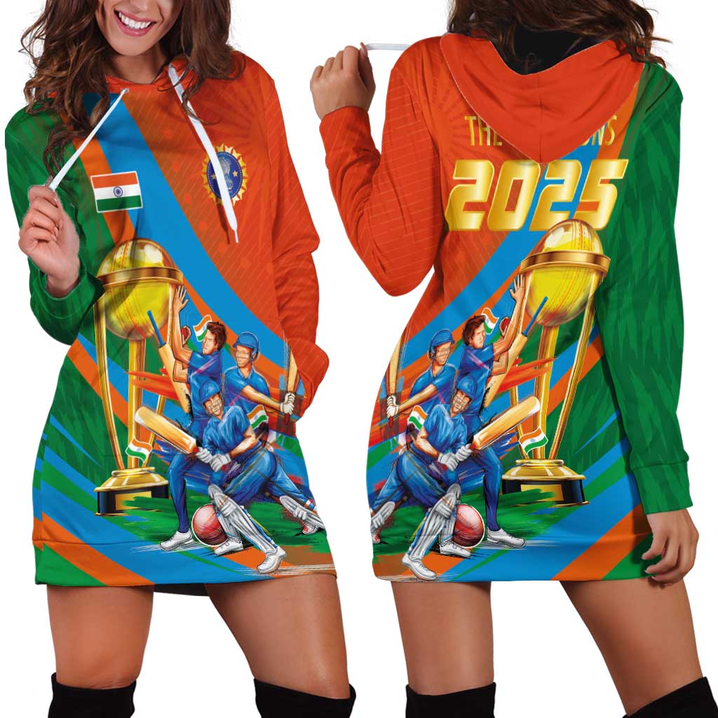 Indian Cricket Men in Blue The Champion 2025 Hoodie Dress