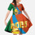 Indian Cricket Men in Blue The Champion 2025 Kid Short Sleeve Dress