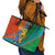 Indian Cricket Men in Blue The Champion 2025 Leather Tote Bag