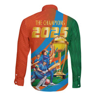 Indian Cricket Men in Blue The Champion 2025 Long Sleeve Button Shirt