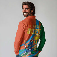 Indian Cricket Men in Blue The Champion 2025 Long Sleeve Polo Shirt