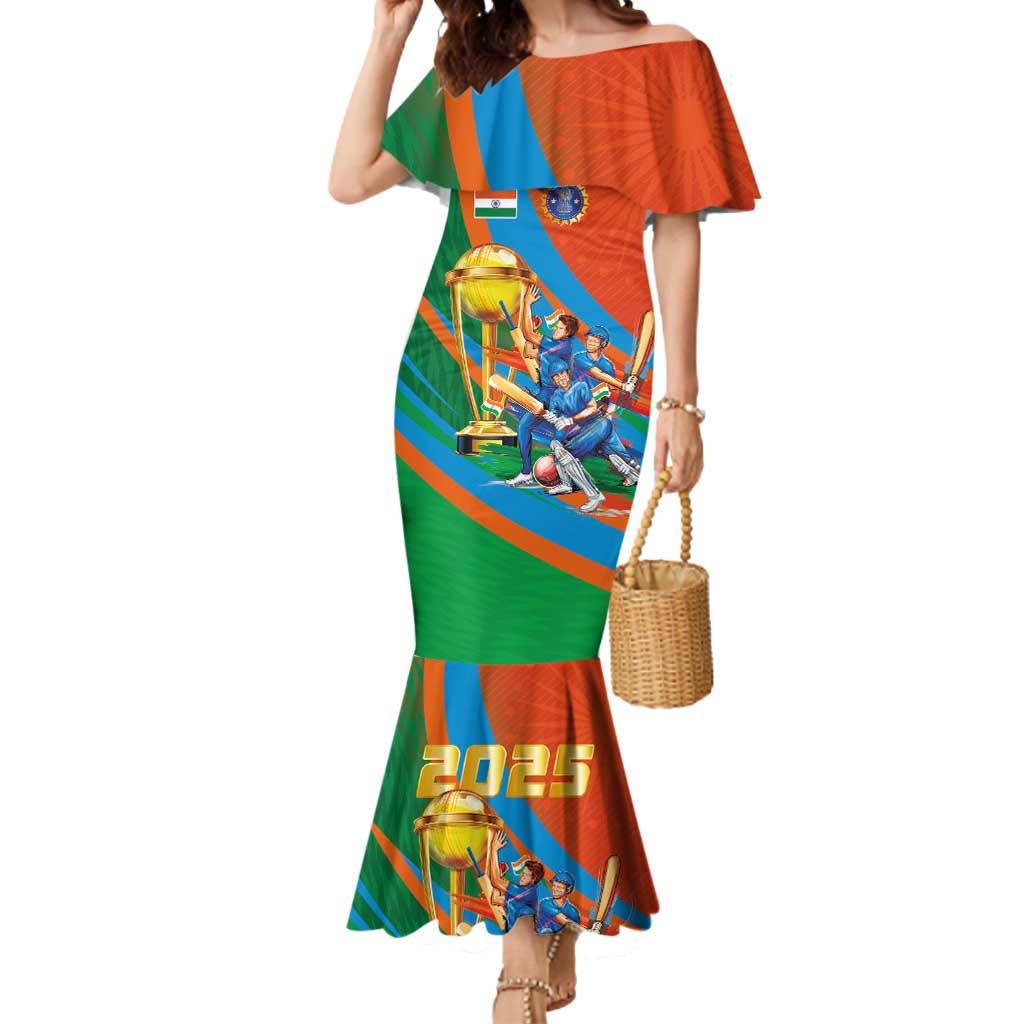 Indian Cricket Men in Blue The Champion 2025 Mermaid Dress