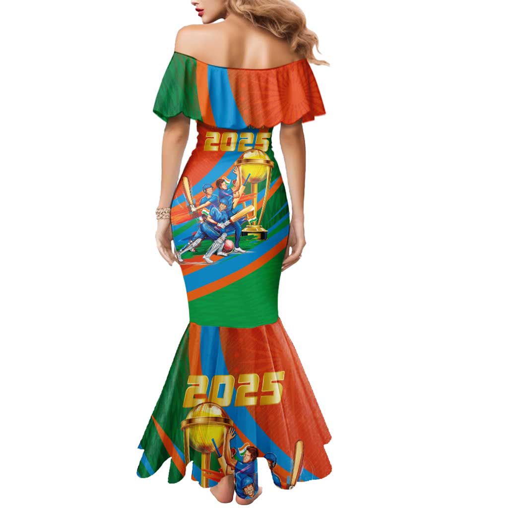 Indian Cricket Men in Blue The Champion 2025 Mermaid Dress