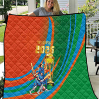 Indian Cricket Men in Blue The Champion 2025 Quilt