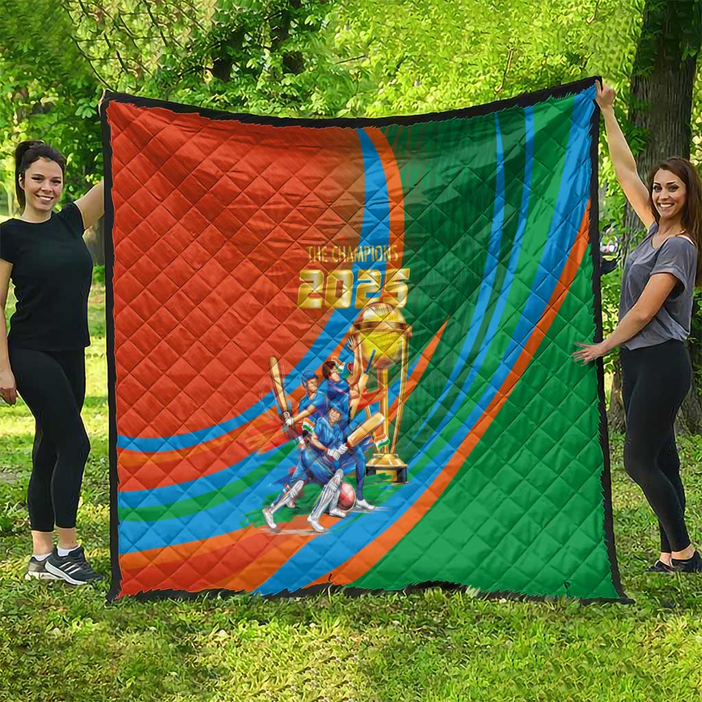 Indian Cricket Men in Blue The Champion 2025 Quilt