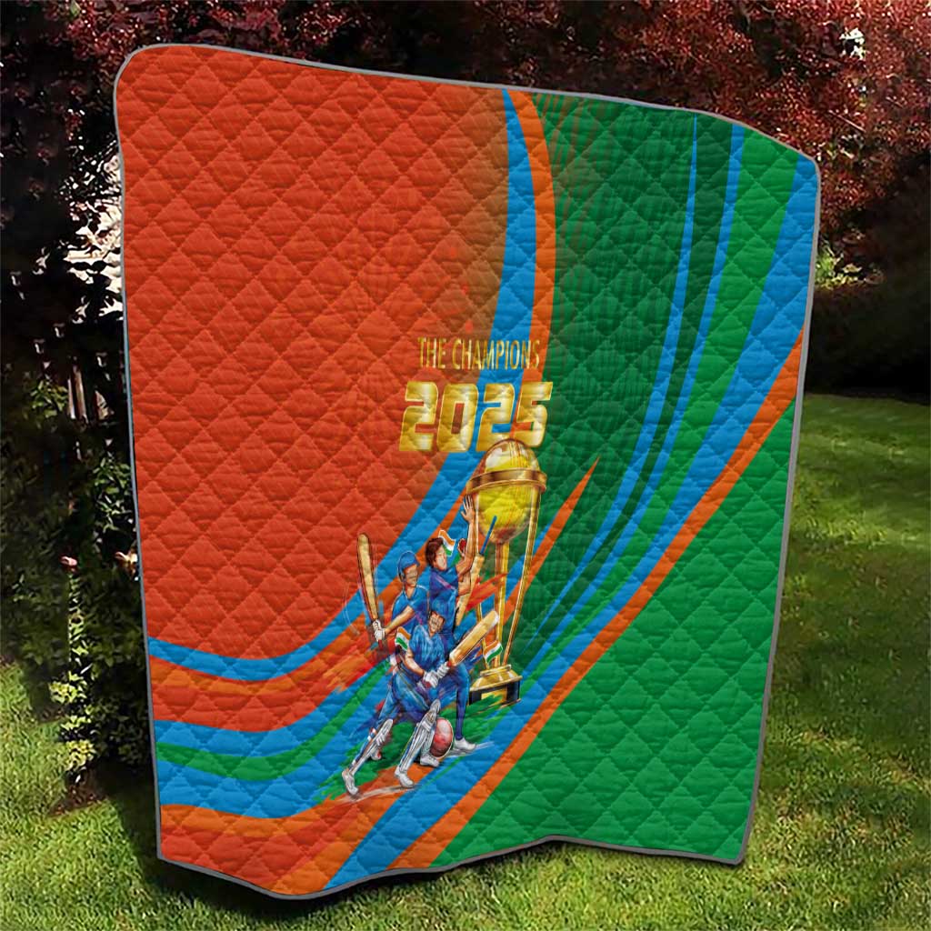 Indian Cricket Men in Blue The Champion 2025 Quilt