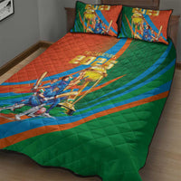 Indian Cricket Men in Blue The Champion 2025 Quilt Bed Set
