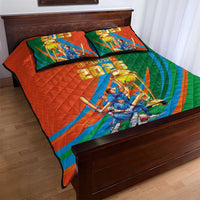Indian Cricket Men in Blue The Champion 2025 Quilt Bed Set